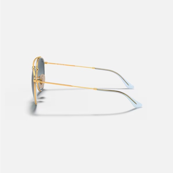 Never worn Ray Ban Round Double Bridge with Blue Gradient Lenses and Gold Frame - Picture 5 of 11